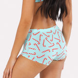 The Peppermint Pimp Canes | Candy Cane Modal Boyshort Underwear - Shinesty - Flyclothing LLC