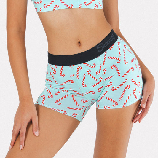 The Peppermint Pimp Canes | Candy Cane Women’s Boxers - Shinesty - Flyclothing LLC
