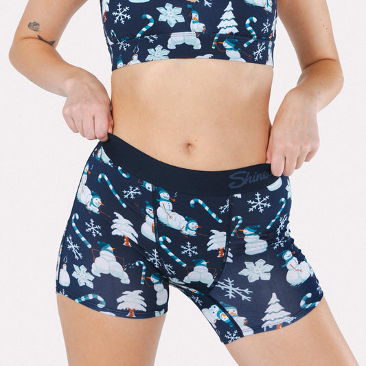 The Big Blizzard | Naughty Snowmen Women’s Boxers - Shinesty - Flyclothing LLC