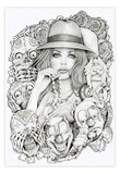 Black Market Art Company Old School Girl Print - Black Market Art Company - Flyclothing LLC