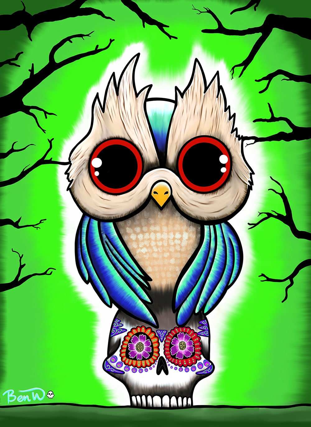 Black Market Art Company Owl Alone Print - Black Market Art Company - Flyclothing LLC