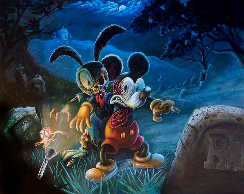 Black Market Art Company Ozwald the Zombie Rabbit Print - Black Market Art Company - Flyclothing LLC