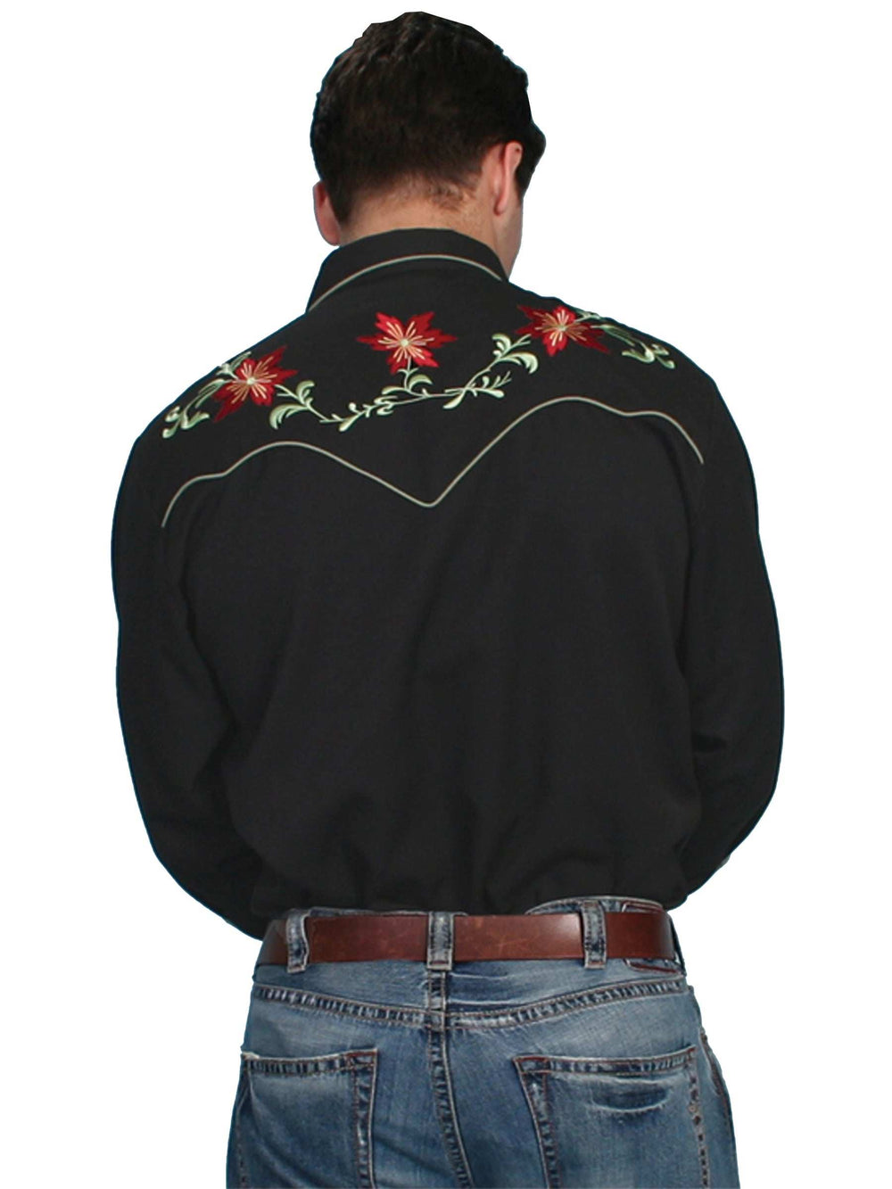 Scully BLACK FLORAL EMBROIDERY SHIRT - Scully Leather - Flyclothing LLC