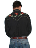 Scully BLACK FLORAL EMBROIDERY SHIRT - Scully Leather - Flyclothing LLC