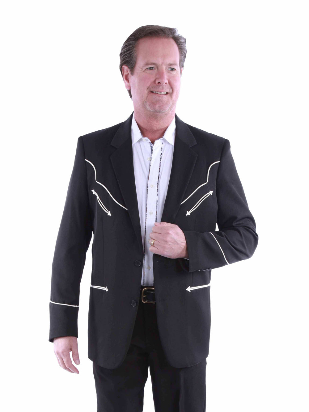 Scully 100% polyester button front blazer - Scully Leather - Flyclothing LLC