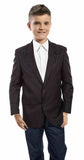 Scully Leather 100% Polyester Black Kids Floral Tonal Emb. Blazer - Scully Leather - Flyclothing LLC
