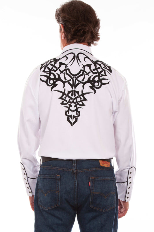 Scully Leather Western Scully Tribal Embroidered Shirt - Scully Leather - Flyclothing LLC