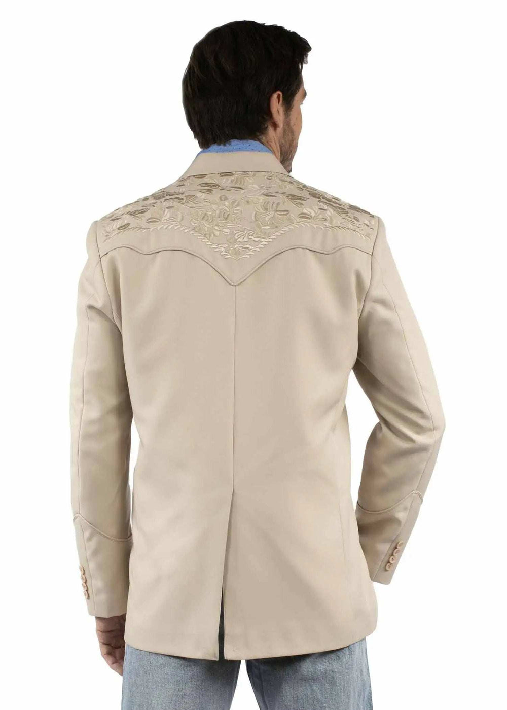 Western Scully 100% polyester Sand Floral emb. Blazer - Scully Leather - Flyclothing LLC