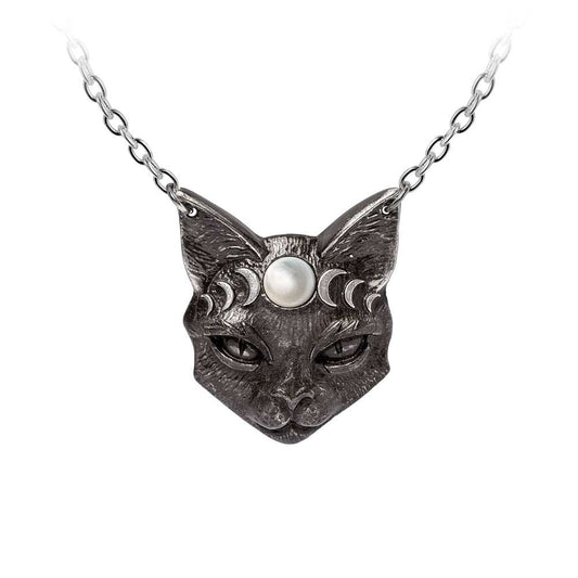 Alchemy Gothic Mystic Moon Cat Pendant - Alchemy Gothic - Flyclothing LLC