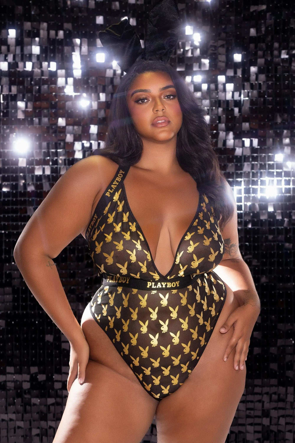 Playboy Foiled Bunny Teddy - Roma Costume - Flyclothing LLC