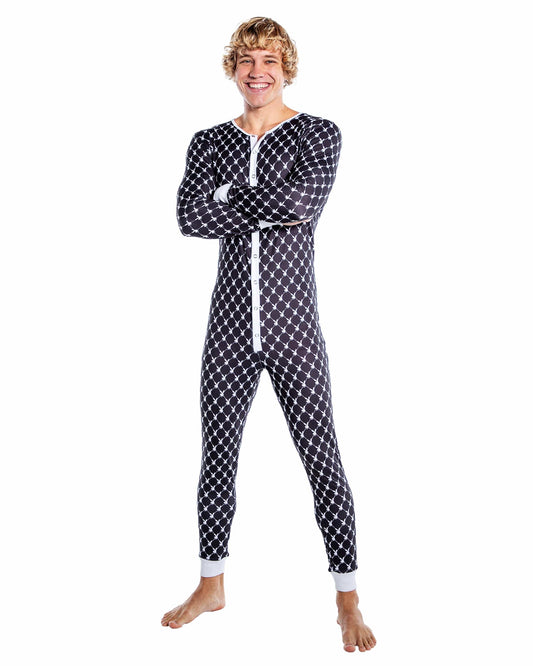 Playboy Mens Bunny Cozy Lounge Union Suit - Roma Costume - Flyclothing LLC