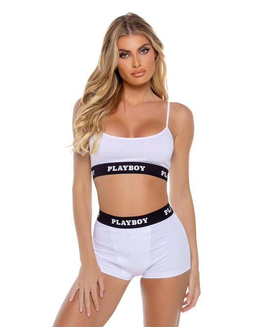 Playboy Bunny Sport Lounge Bralette 2pc Set - Roma Costume - Flyclothing LLC