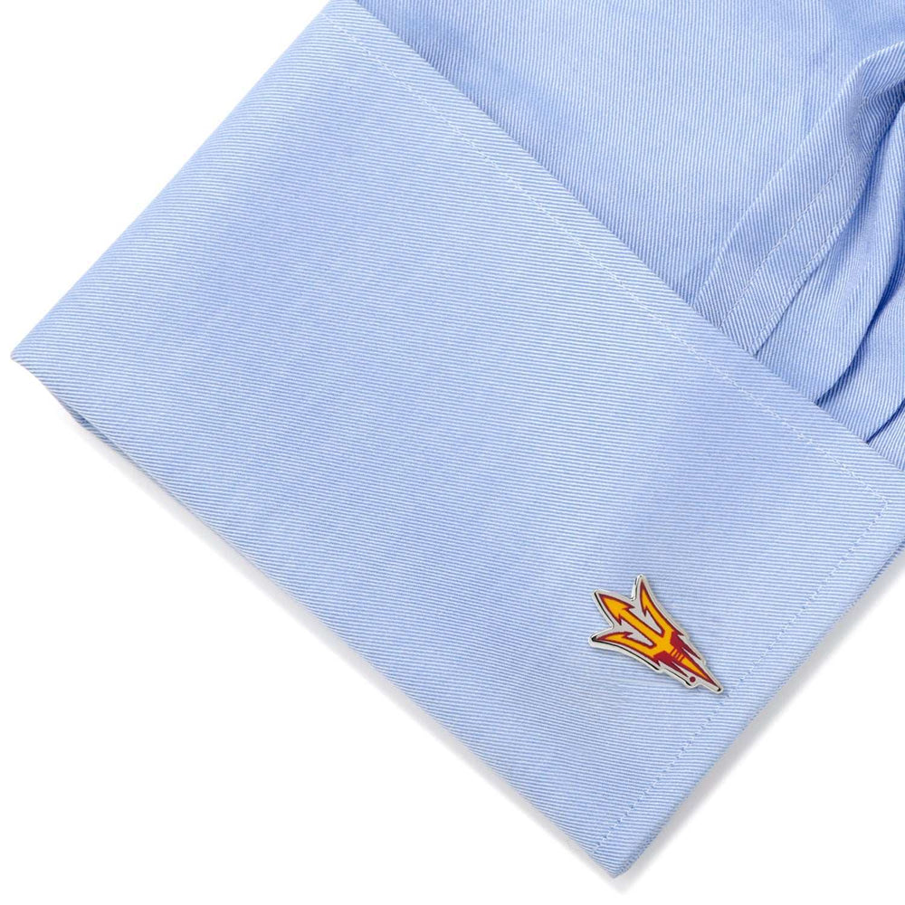 NCAA Arizona State University Sun Devils Pitchfork Cufflinks - Cufflinks.com - Flyclothing LLC