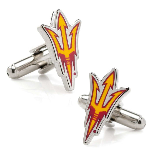 NCAA Arizona State University Sun Devils Pitchfork Cufflinks - Cufflinks.com - Flyclothing LLC