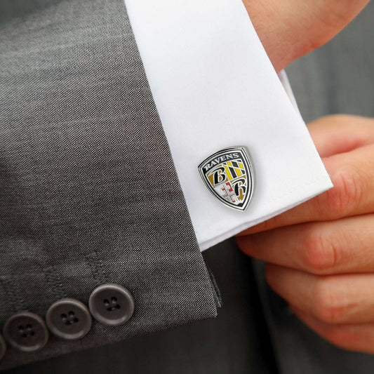 NFL Baltimore Ravens Shield Cufflinks - Cufflinks.com - Flyclothing LLC