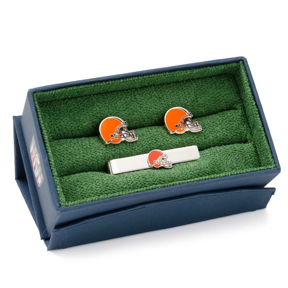 NFL Cleveland Browns Cufflinks and Tie Bar Gift Set - Cufflinks.com - Flyclothing LLC