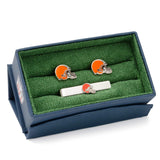 NFL Cleveland Browns Cufflinks and Tie Bar Gift Set - Cufflinks.com - Flyclothing LLC