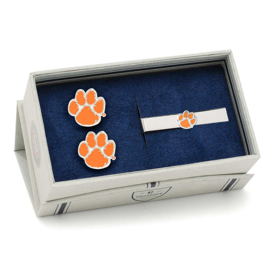 NCAA Clemson University Tigers Cufflinks & Tie Bar Gift Set - Cufflinks.com - Flyclothing LLC