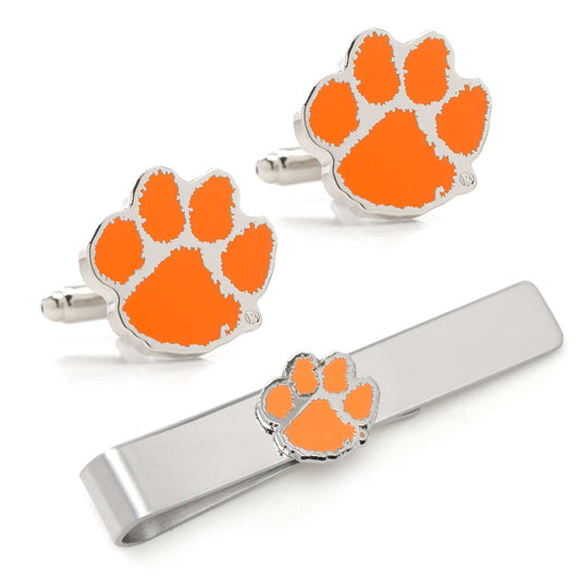 NCAA Clemson University Tigers Cufflinks & Tie Bar Gift Set - Cufflinks.com - Flyclothing LLC