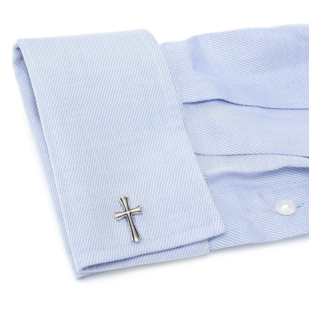 Silver Cross Cufflinks - Cufflinks.com - Flyclothing LLC