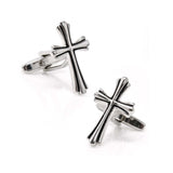 Silver Cross Cufflinks - Cufflinks.com - Flyclothing LLC