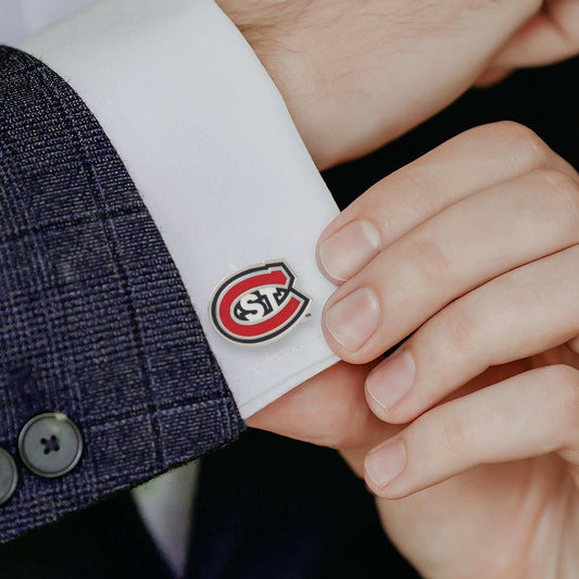 NCAA St. Cloud State Husky Mascot Cufflinks - Cufflinks.com - Flyclothing LLC