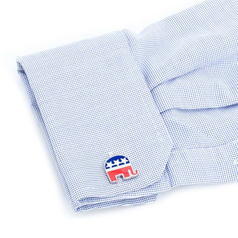 Republican Elephant Cufflinks - Cufflinks.com - Flyclothing LLC