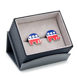 Republican Elephant Cufflinks - Cufflinks.com - Flyclothing LLC