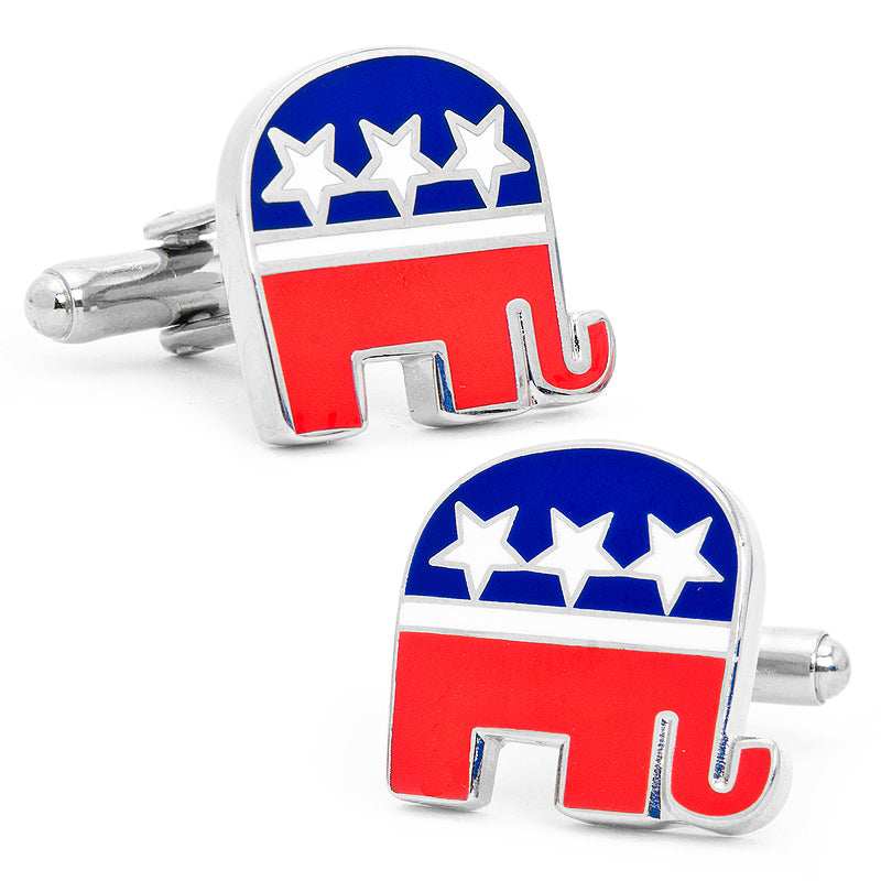 Republican Elephant Cufflinks - Cufflinks.com - Flyclothing LLC