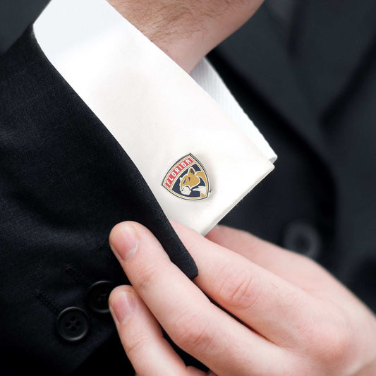 NHL Florida Panthers Shield Cufflinks - Cufflinks.com - Flyclothing LLC