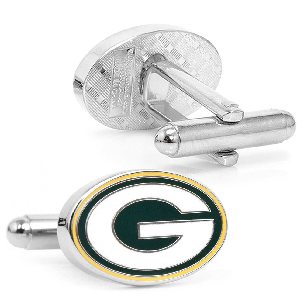 NFL Green Bay Packers Cufflinks and Tie Bar Gift Set - Cufflinks.com - Flyclothing LLC