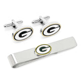 NFL Green Bay Packers Cufflinks and Tie Bar Gift Set - Cufflinks.com - Flyclothing LLC