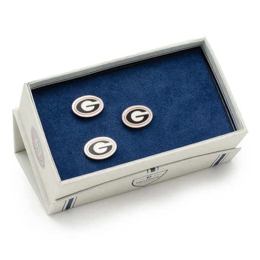 NCAA University of Georgia Bulldog Cufflinks and Lapel Pin Gift Set - Cufflinks.com - Flyclothing LLC