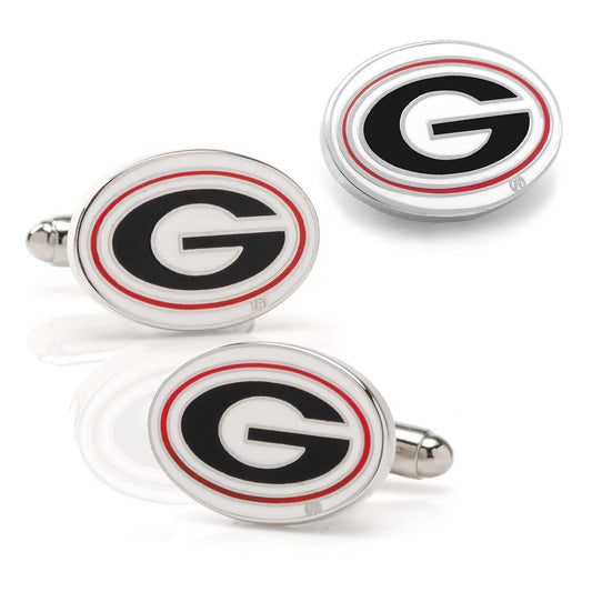NCAA University of Georgia Bulldog Cufflinks and Lapel Pin Gift Set - Cufflinks.com - Flyclothing LLC