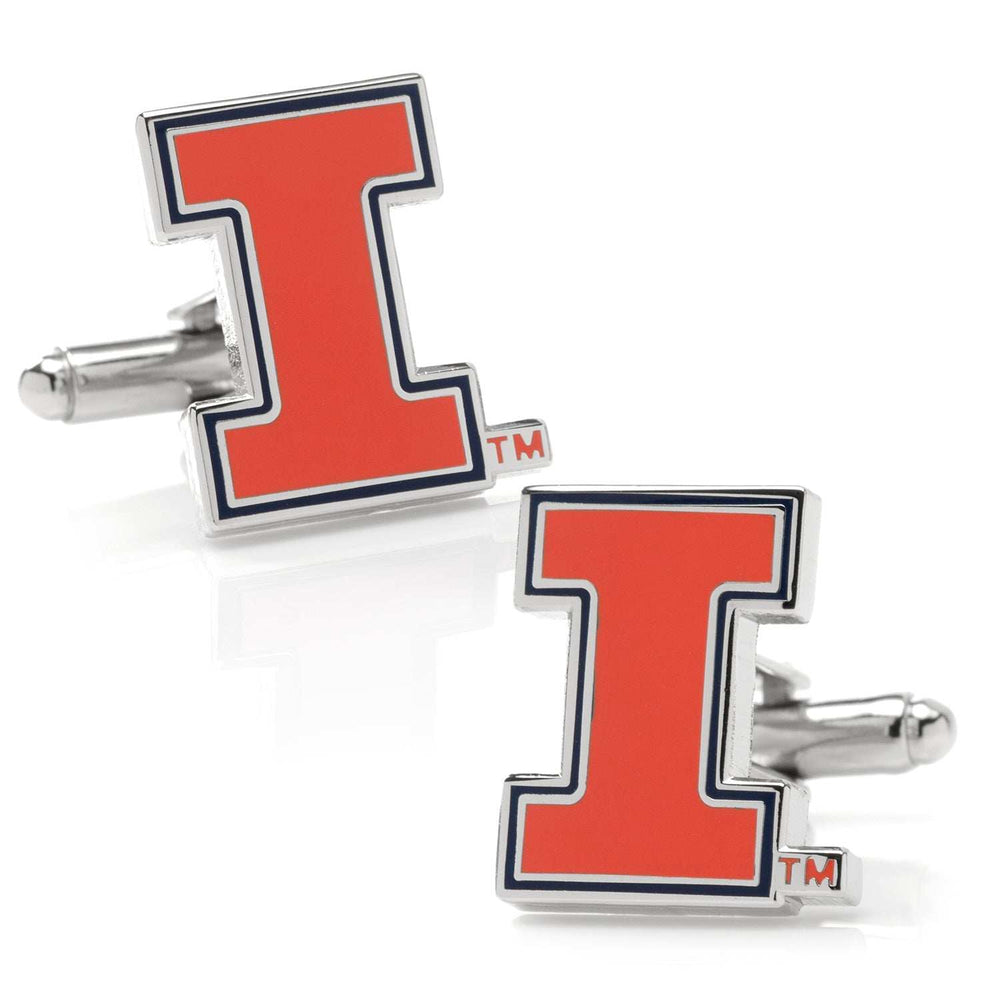 NCAA University of Illinois Cufflinks and Tie Bar Gift Set - Cufflinks.com - Flyclothing LLC