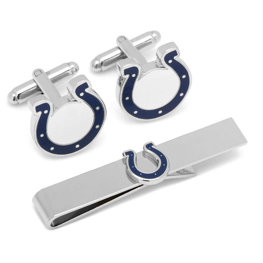 NFL Indianapolis Colts Cufflinks and Tie Bar Gift Set - Cufflinks.com - Flyclothing LLC