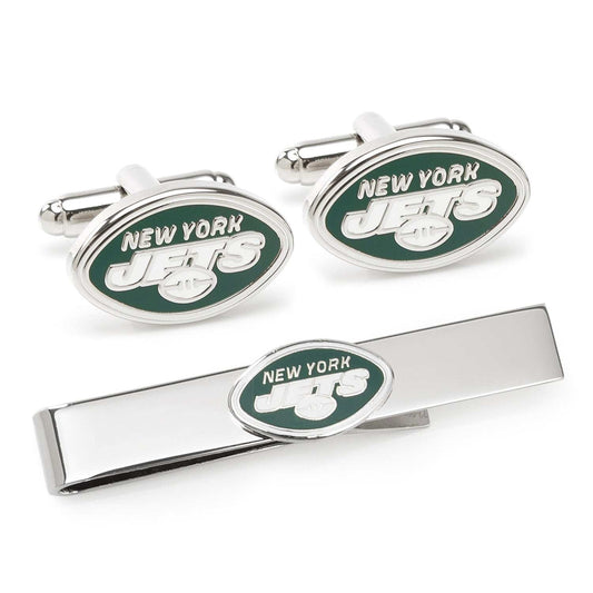 NFL New York Jets Cufflinks & Tie Bar Gift Set - Cufflinks.com - Flyclothing LLC