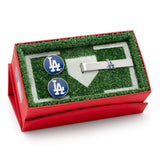 MLB LA Dodgers Cufflinks and Tie Bar Gift Set - Cufflinks.com - Flyclothing LLC