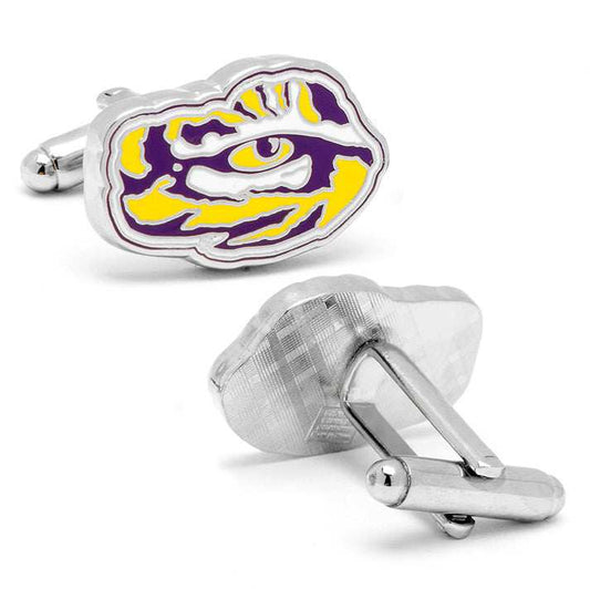 NCAA LSU Tiger's Eye Cufflinks - Cufflinks.com - Flyclothing LLC