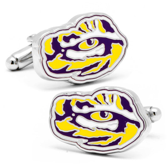 NCAA LSU Tiger's Eye Cufflinks - Cufflinks.com - Flyclothing LLC