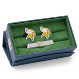 NFL Minnesota Vikings Cufflinks and Tie Clip Gift Set - Cufflinks.com - Flyclothing LLC
