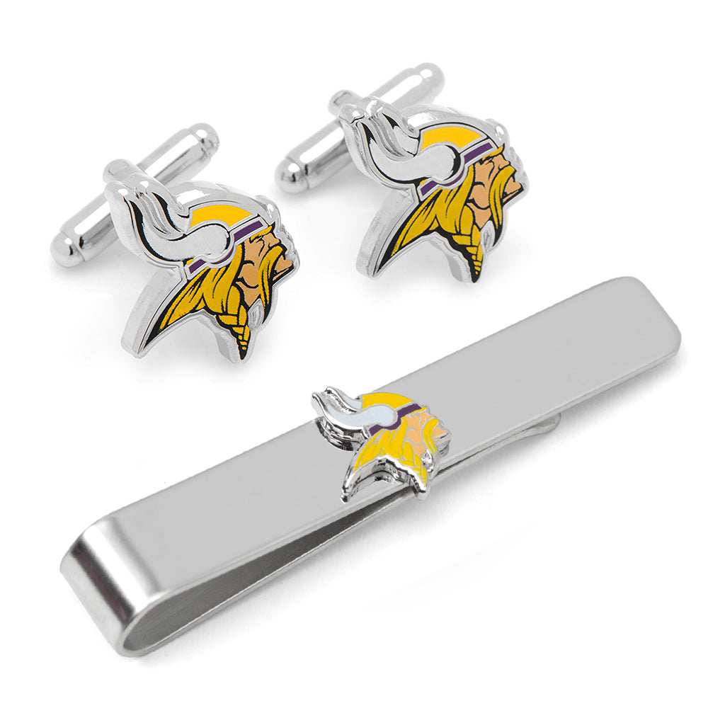 NFL Minnesota Vikings Cufflinks and Tie Clip Gift Set - Cufflinks.com - Flyclothing LLC