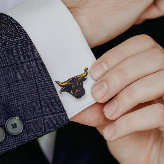 NCAA Mankato State Stomper Mascot Cufflinks - Cufflinks.com - Flyclothing LLC