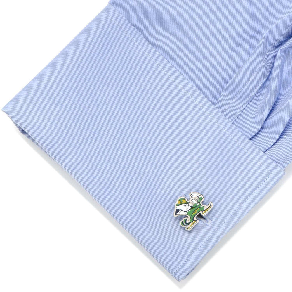 NCAA Notre Dame University Fighting Leprechaun Cufflinks - Cufflinks.com - Flyclothing LLC