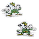 NCAA Notre Dame University Fighting Leprechaun Cufflinks - Cufflinks.com - Flyclothing LLC
