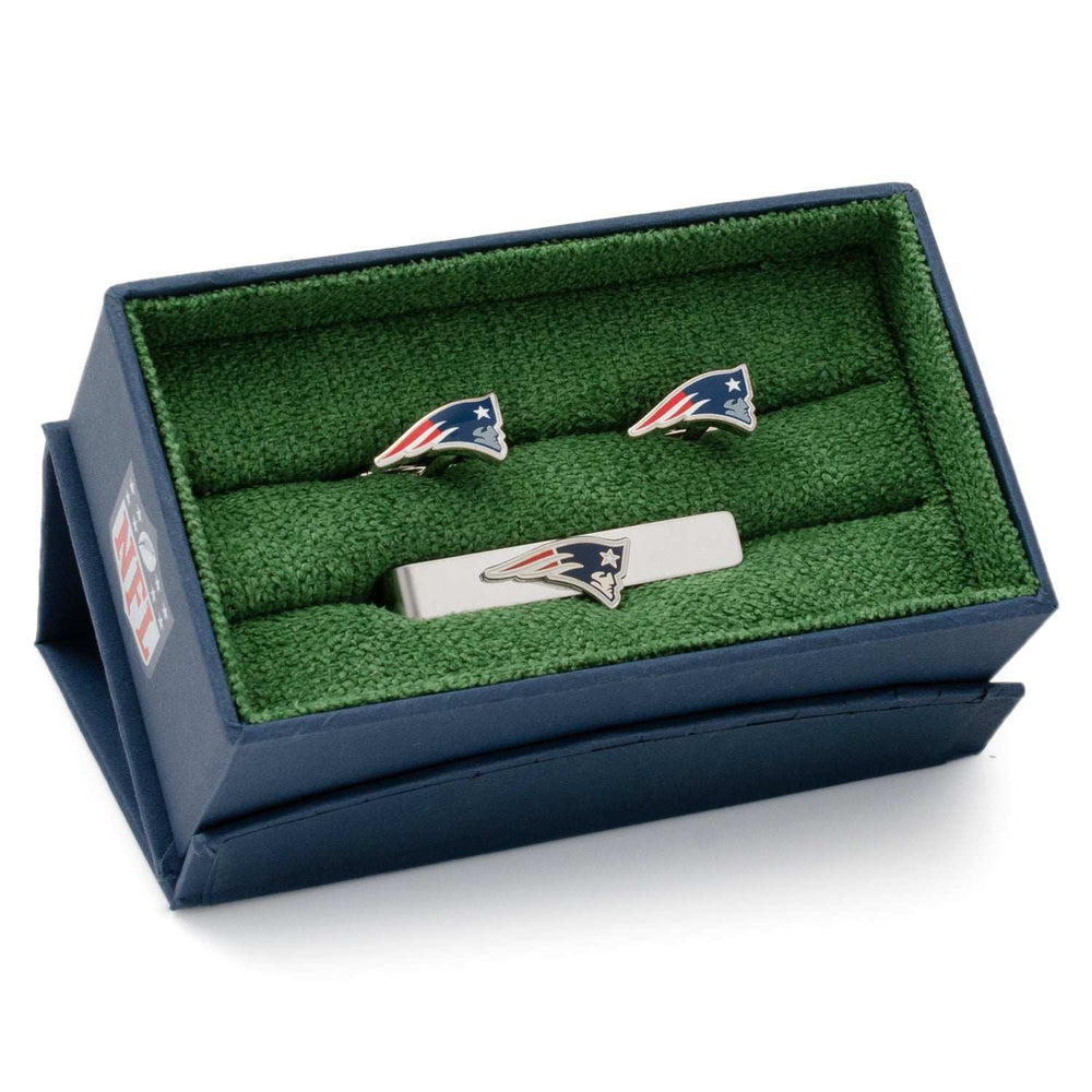 NFL New England Patriots Cufflinks and Tie Clip Gift Set - Cufflinks.com - Flyclothing LLC
