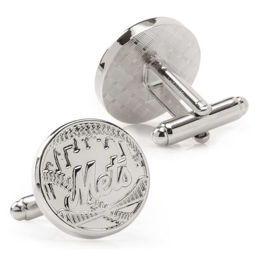 MLB New York Mets Silver Edition Cufflinks - Cufflinks.com - Flyclothing LLC