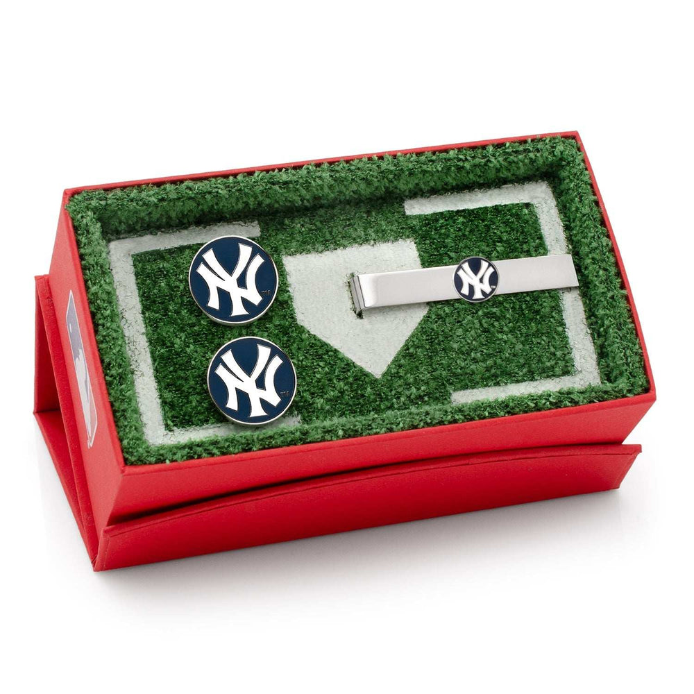 MLB New York Yankees Cufflinks and Tie Bar Gift Set - Cufflinks.com - Flyclothing LLC
