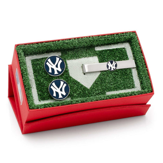 MLB New York Yankees Cufflinks and Tie Bar Gift Set - Cufflinks.com - Flyclothing LLC