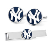 MLB New York Yankees Cufflinks and Tie Bar Gift Set - Cufflinks.com - Flyclothing LLC